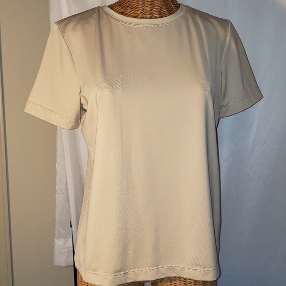 Josephine Chaus Tops - Ladies JOSEPHINE CHAUS Sport Short Sleeve Crew Neck Tee Shirt in Tan - S